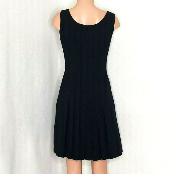 MariAnna Little Black Dress Beaded Bodice Pleats - Picture 4 of 7